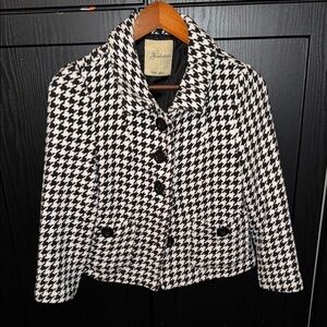 Splendid Black and White Houndstooth Jacket